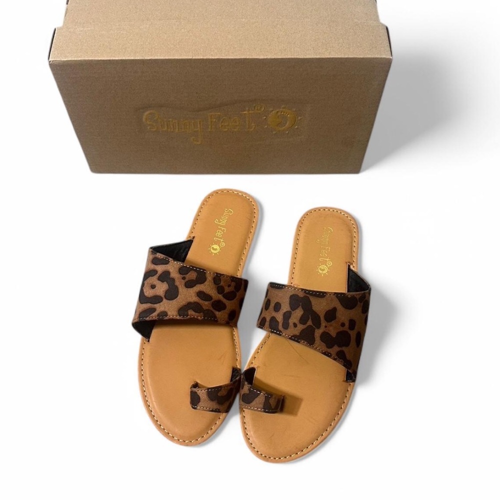 Leopard ‎ Toe  Sandals